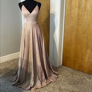 Elegant Pink Evening Gown